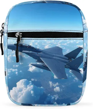 F-15 Eagle Jet Plane Small Crossbody Bags Mini Shoulder Bag Travel Messenger Bag for Men Women