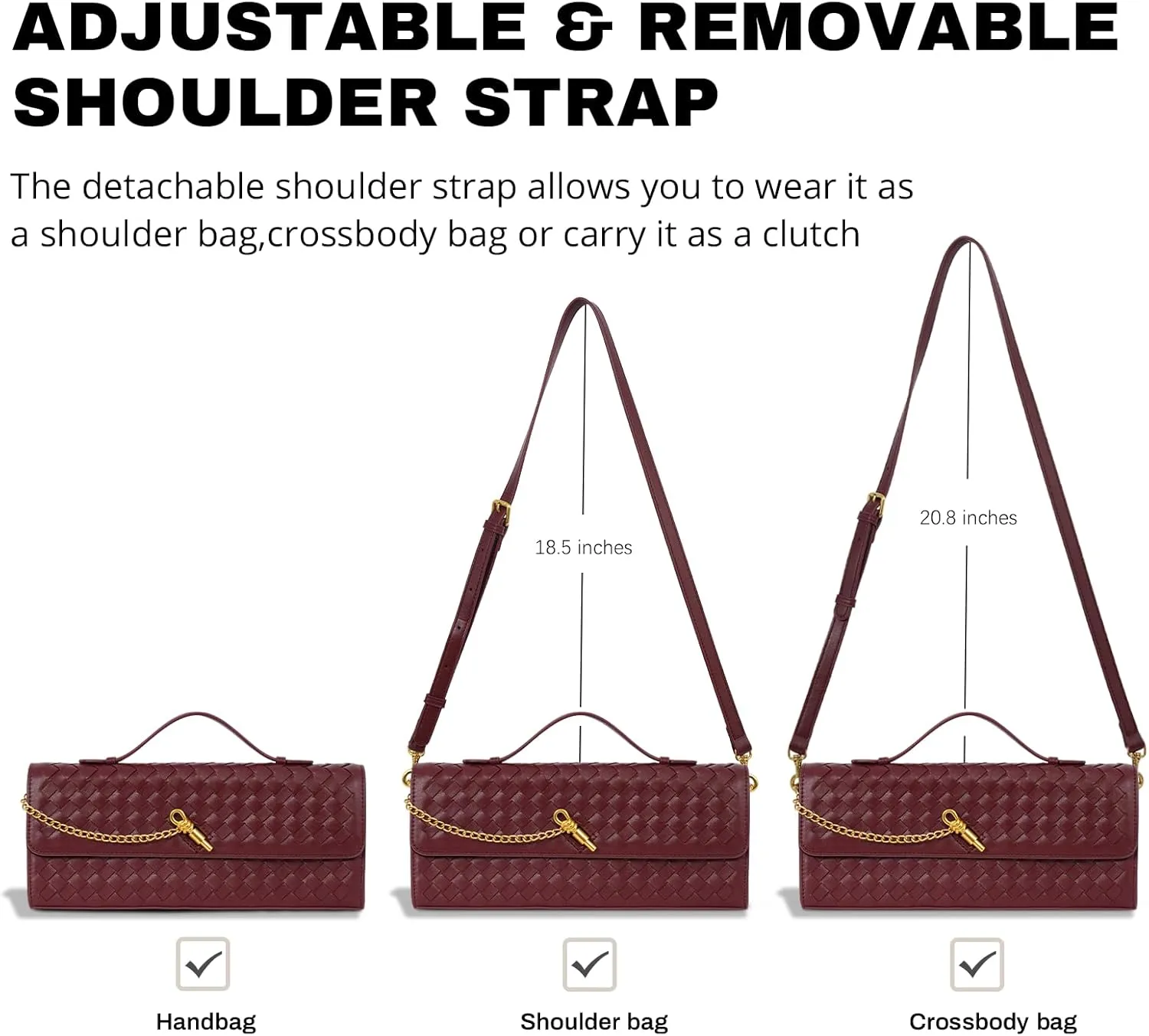 Fashion Evening Clutch Purses for Women, Woven Handbags, PU Leather Shoulder Bags Crossbody for Wedding Formal