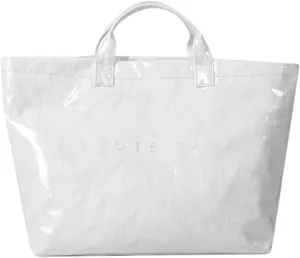 Fashion waterproof letter tote bag Stellaya women's PVC kraft paper handbag and shoulder ，Fashion Retro Bag