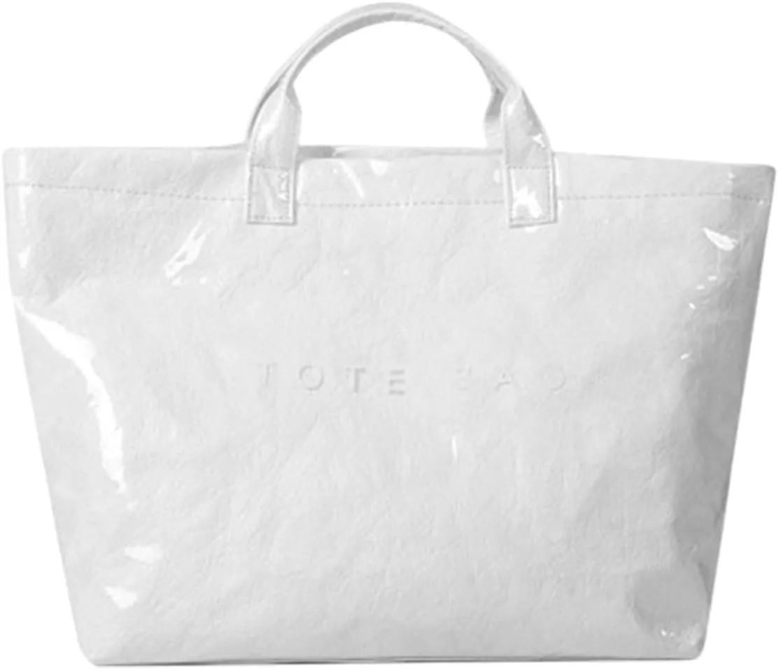 Fashion waterproof letter tote bag Stellaya women's PVC kraft paper handbag and shoulder ，Fashion Retro Bag