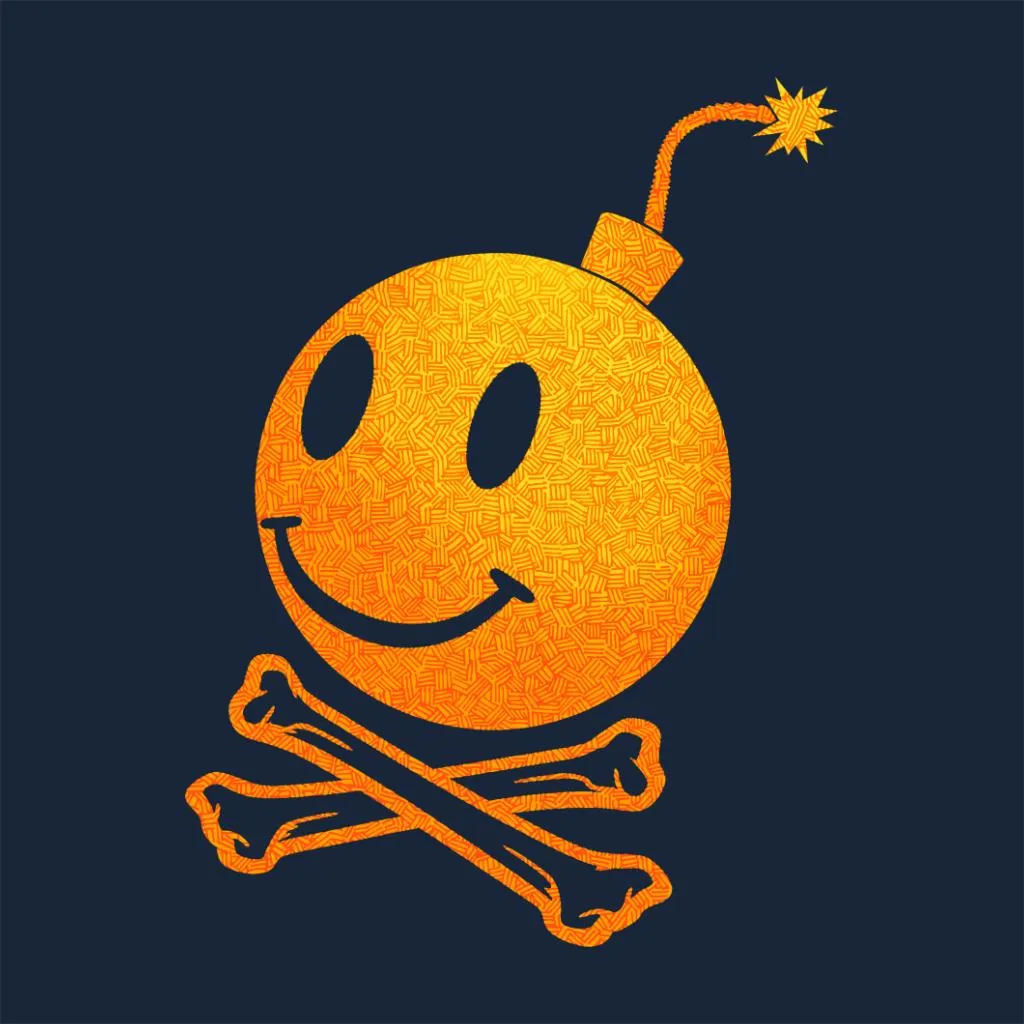 Fatboy Slim Bomb And Crossbones Cotton Tote Bag
