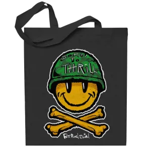Fatboy Slim Born To Thrill Army Smiley And Crossbones Cotton Tote Bag
