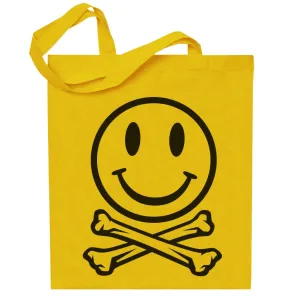 Fatboy Slim Clear Smiley Face And Crossbones Cotton Tote Bag