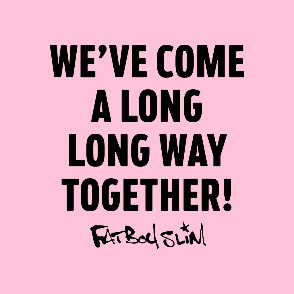 Fatboy Slim Long Way Quote Cotton Tote Bag