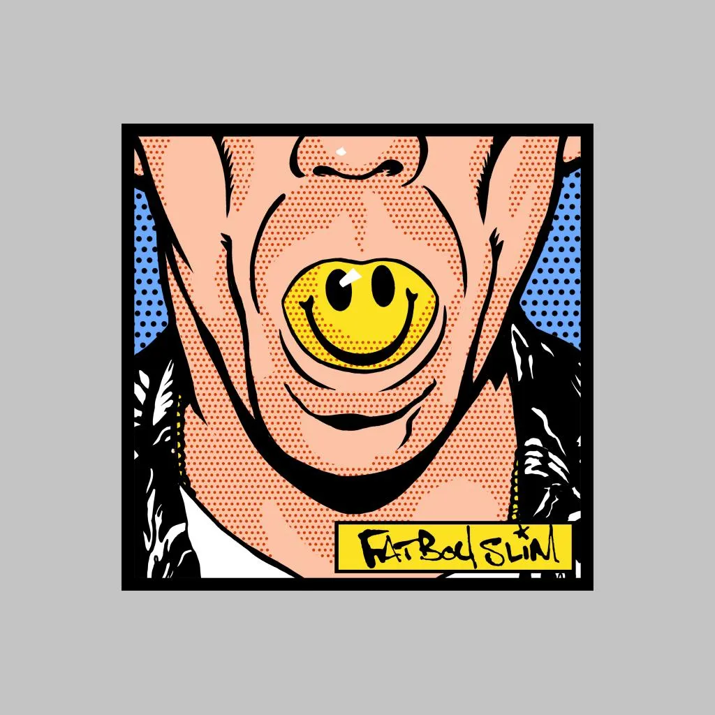 Fatboy Slim Smiley Mouth Pop Art Cotton Tote Bag