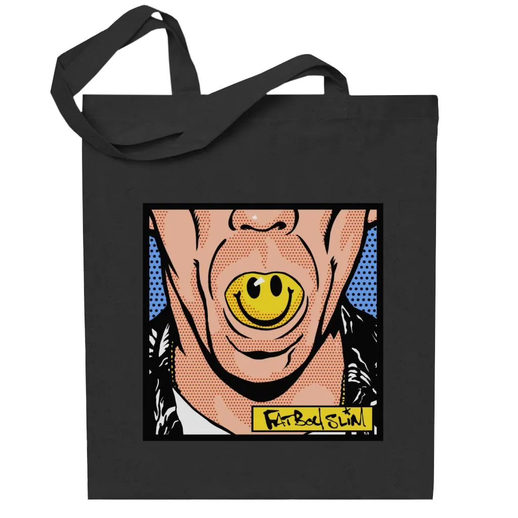 Fatboy Slim Smiley Mouth Pop Art Cotton Tote Bag