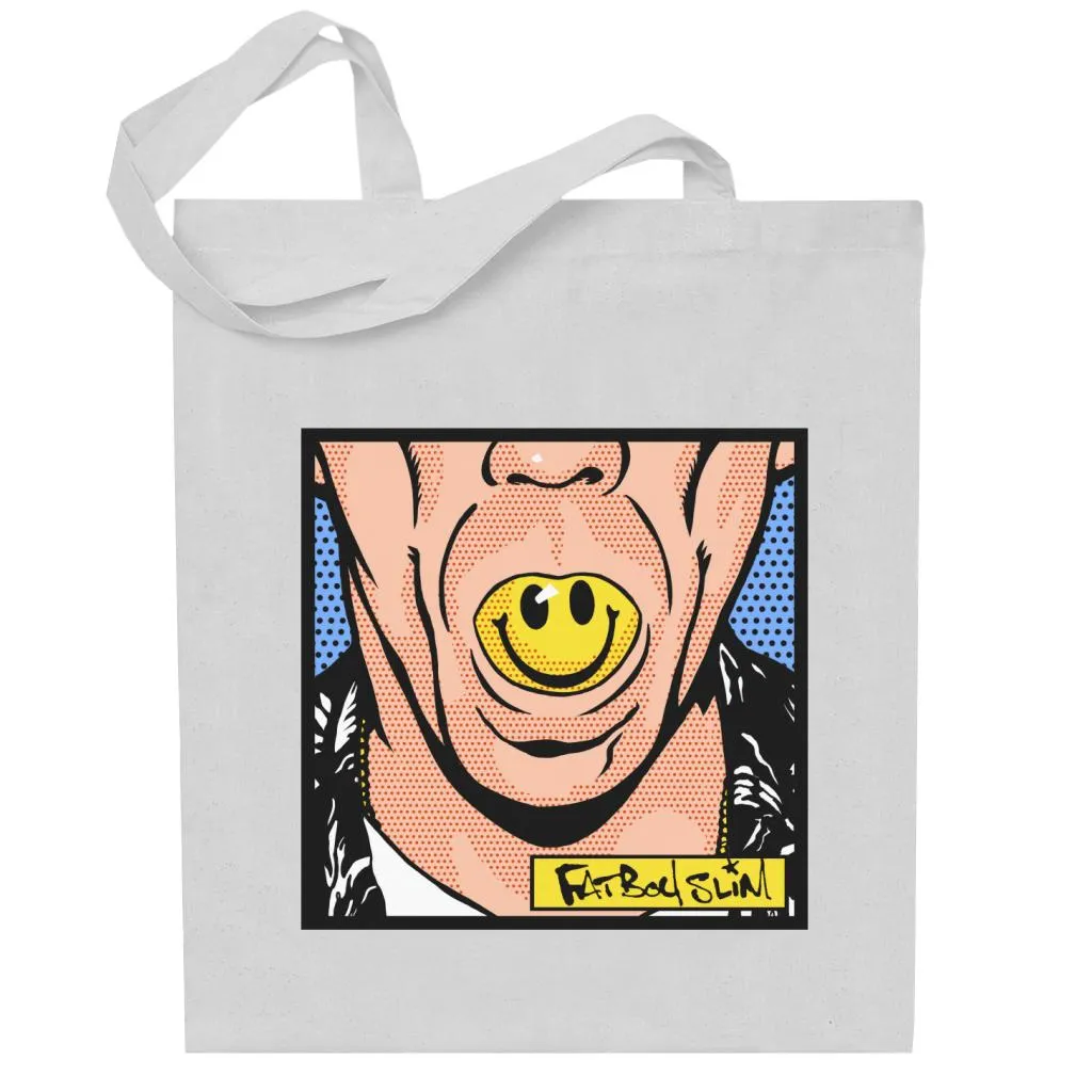 Fatboy Slim Smiley Mouth Pop Art Cotton Tote Bag