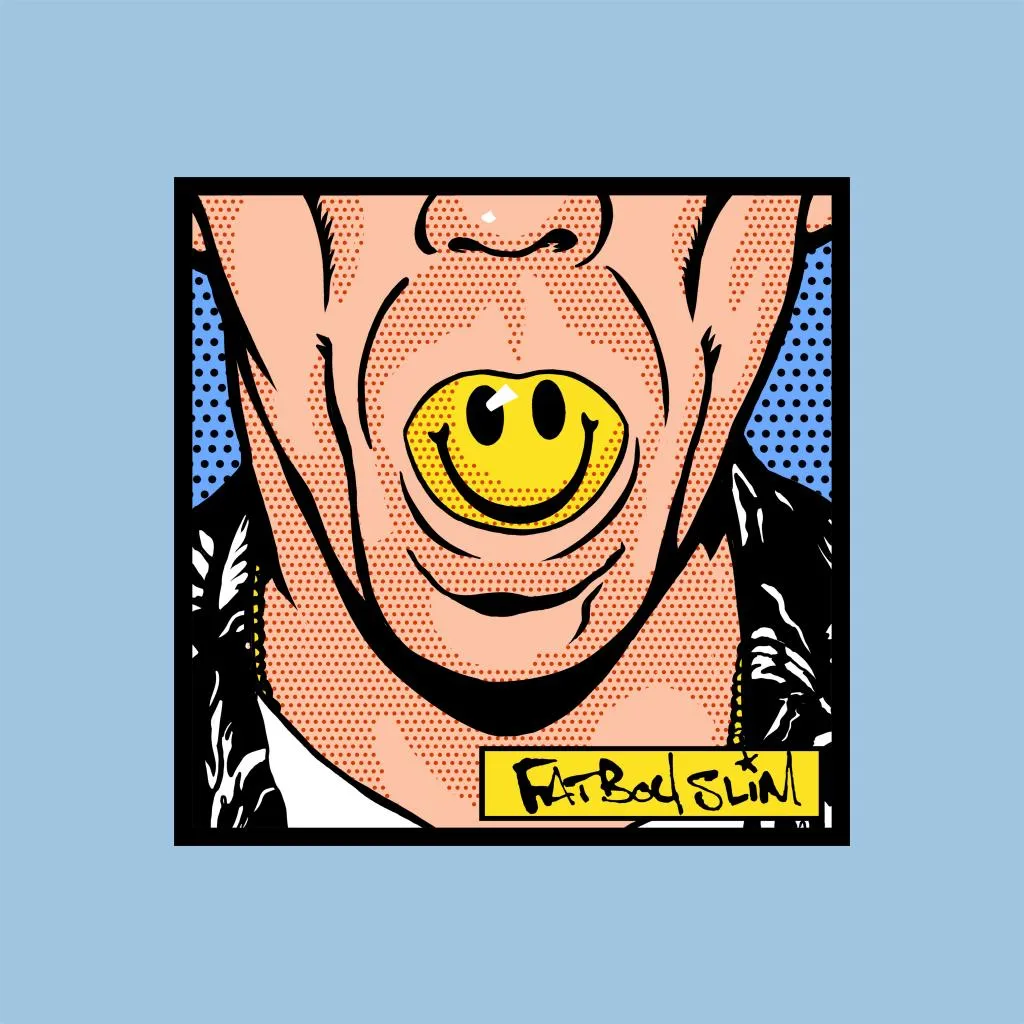 Fatboy Slim Smiley Mouth Pop Art Cotton Tote Bag