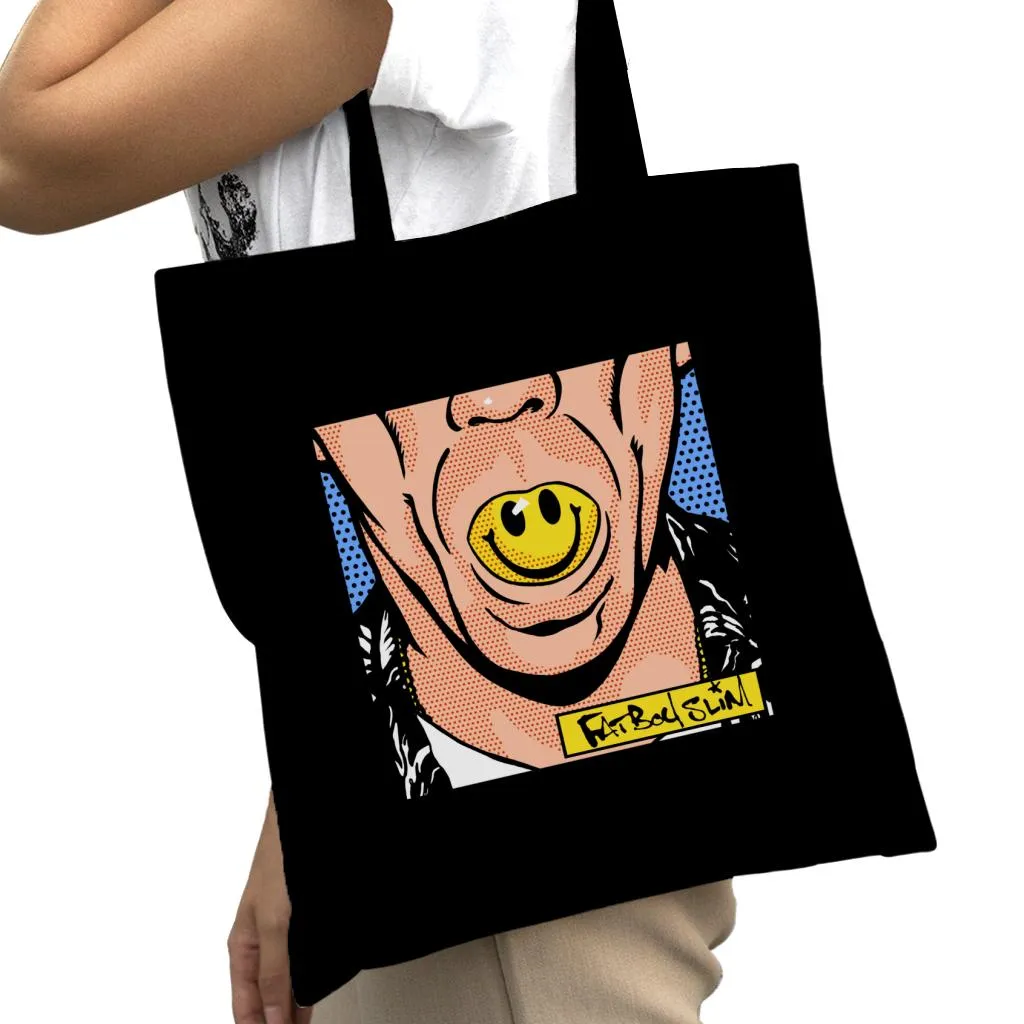 Fatboy Slim Smiley Mouth Pop Art Cotton Tote Bag