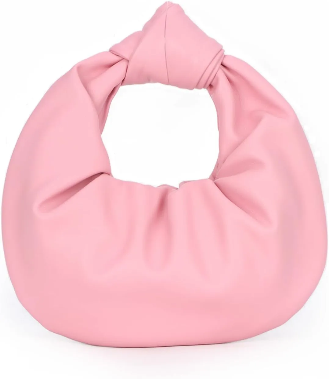 Fecialy Women's Ruched Clutch Purse PU Leather Hobo Handbag Knot Formal Evening Bag Pleated Bag