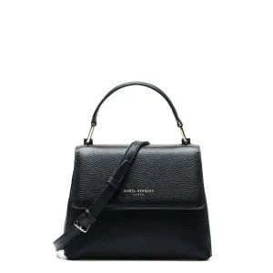 Femme Forte Heline black calfskin leather handbag