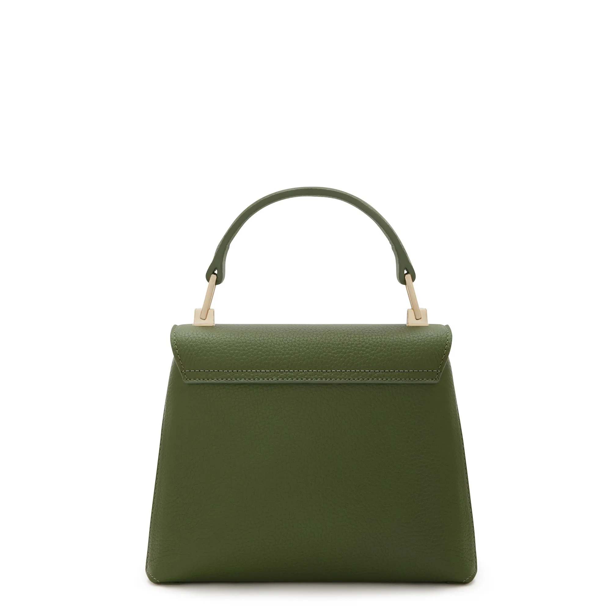 Femme Forte Heline green calfskin leather handbag