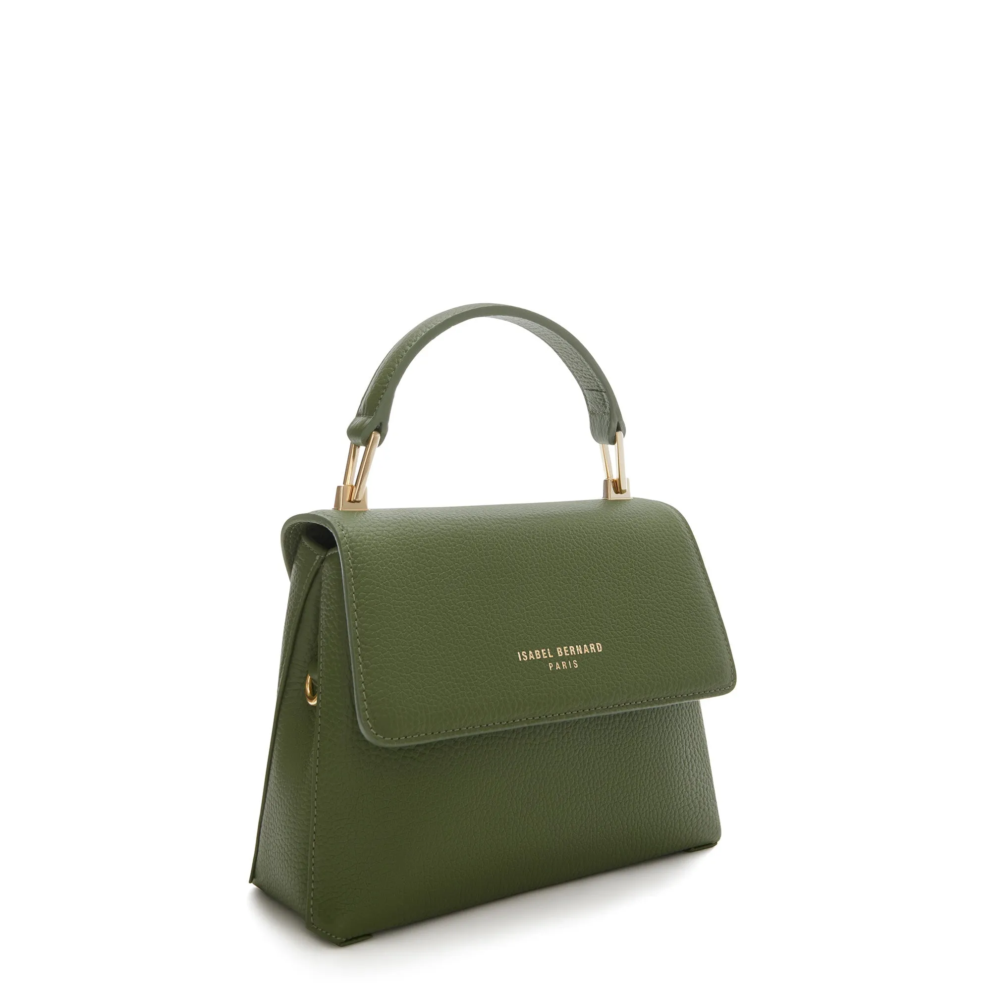 Femme Forte Heline green calfskin leather handbag