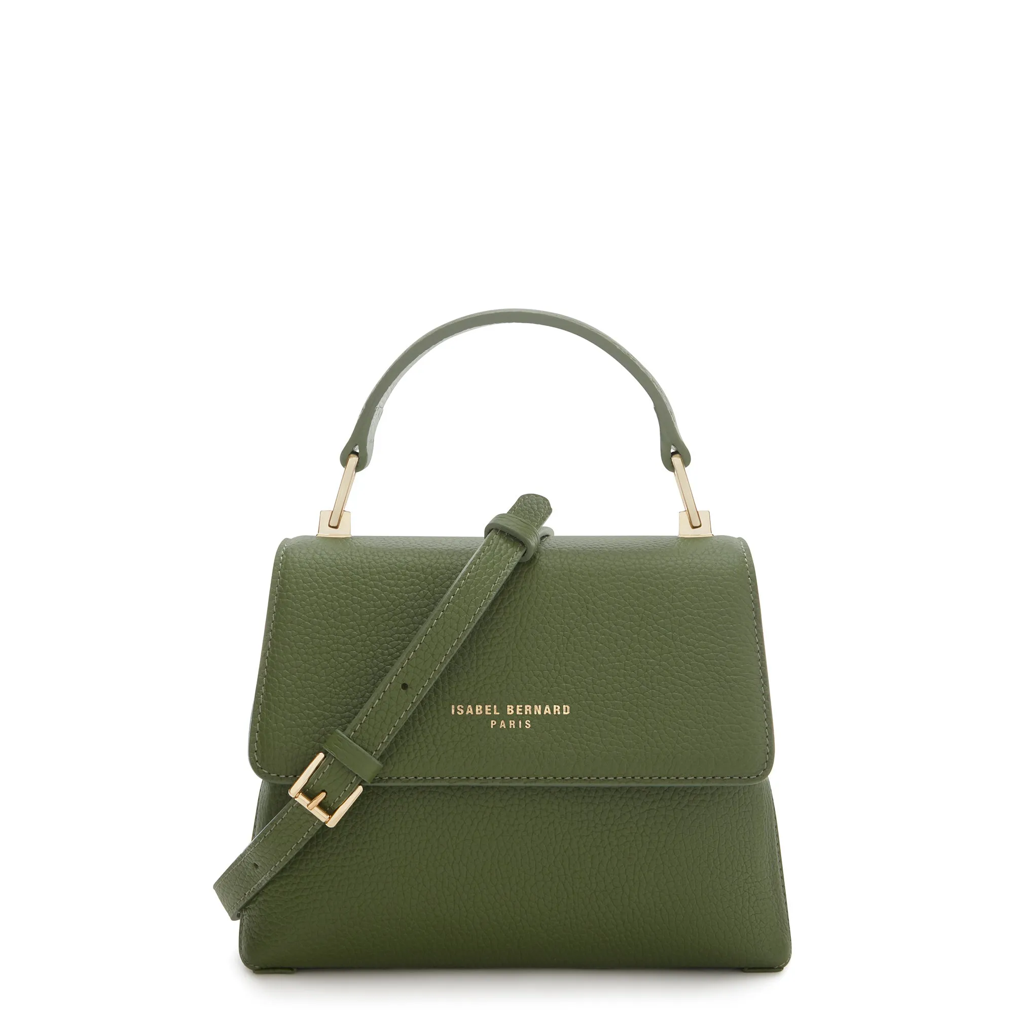 Femme Forte Heline green calfskin leather handbag
