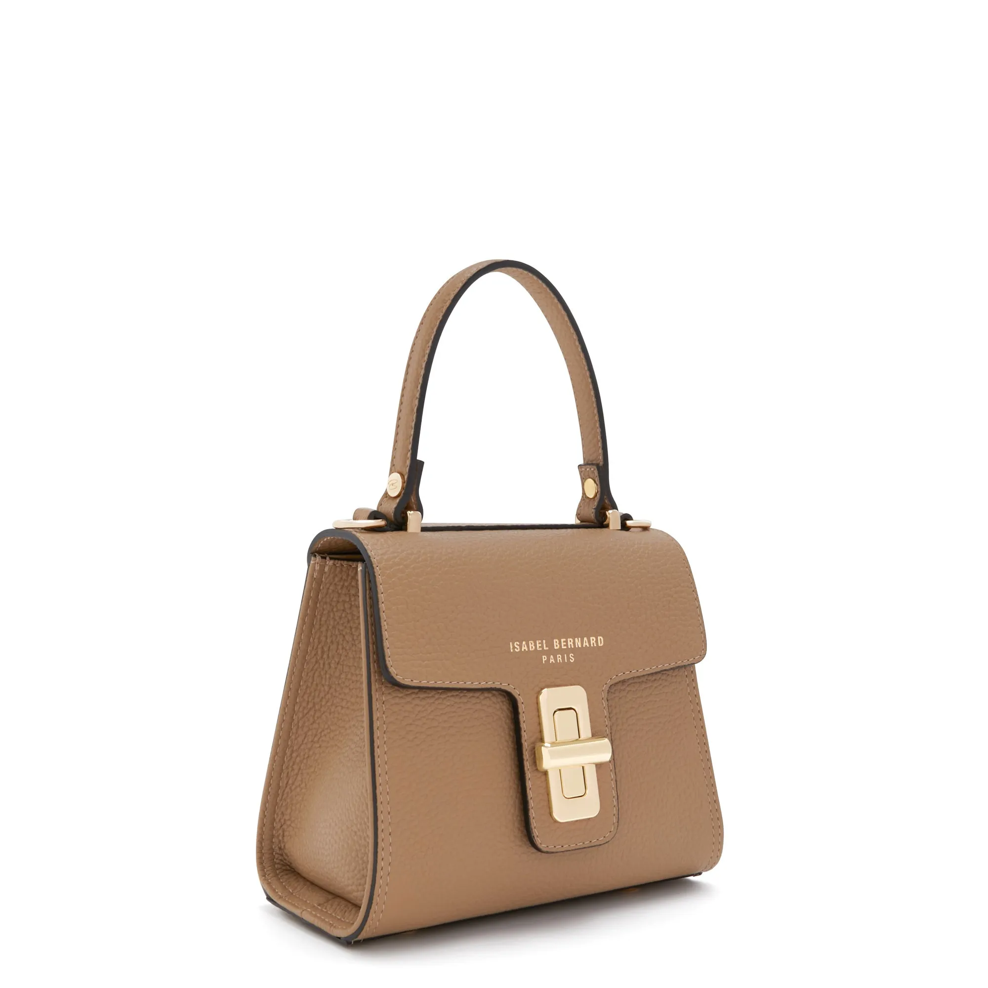 Femme Forte Simone Mini beige leather handbag calfskin leather