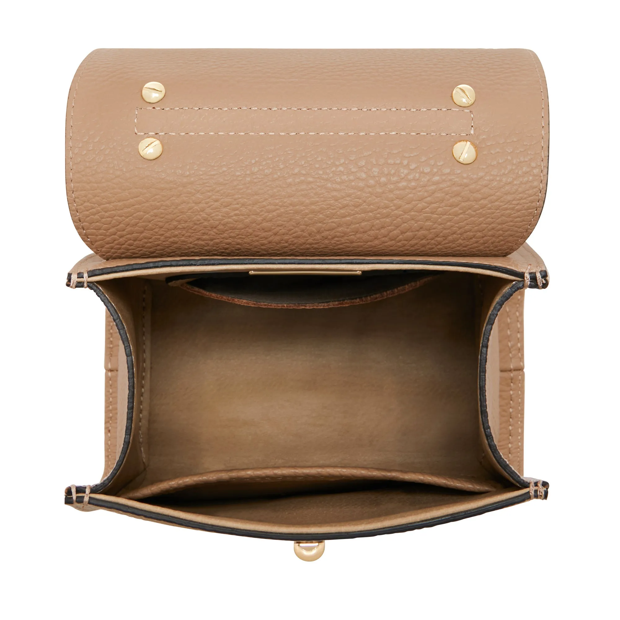 Femme Forte Simone Mini beige leather handbag calfskin leather