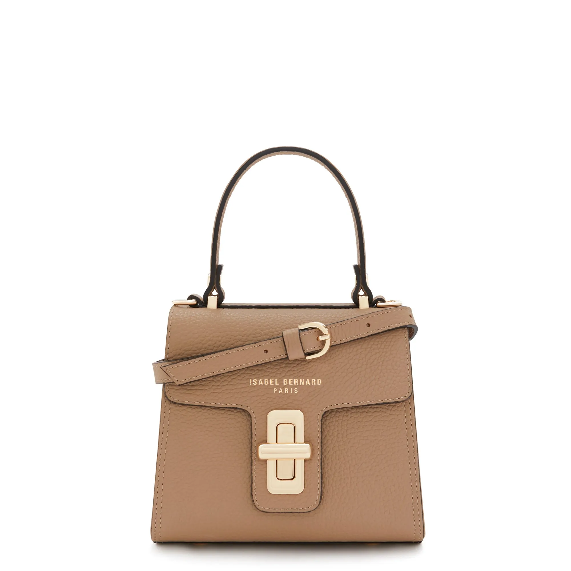 Femme Forte Simone Mini beige leather handbag calfskin leather