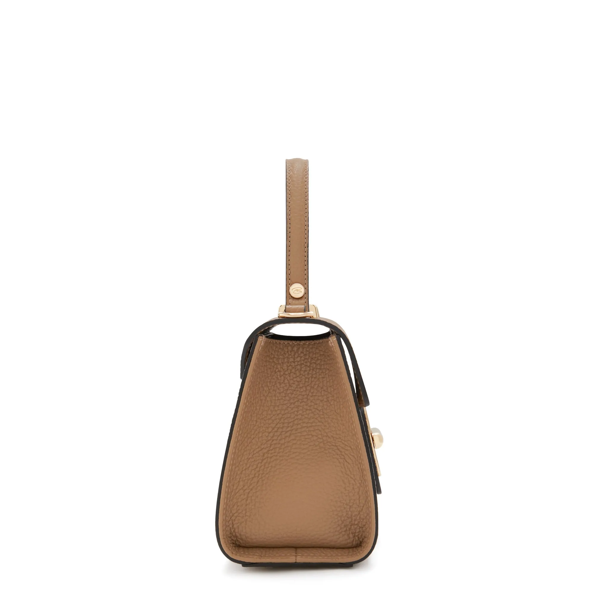 Femme Forte Simone Mini beige leather handbag calfskin leather