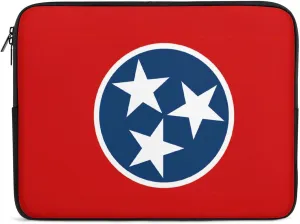 Flag Map of Tennessee Printed Laptop Sleeve Case Soft Computer Briefcase Carrying Bag 10 Inch/12 Inch/ 13 Inch/15 Inch/17 Inch