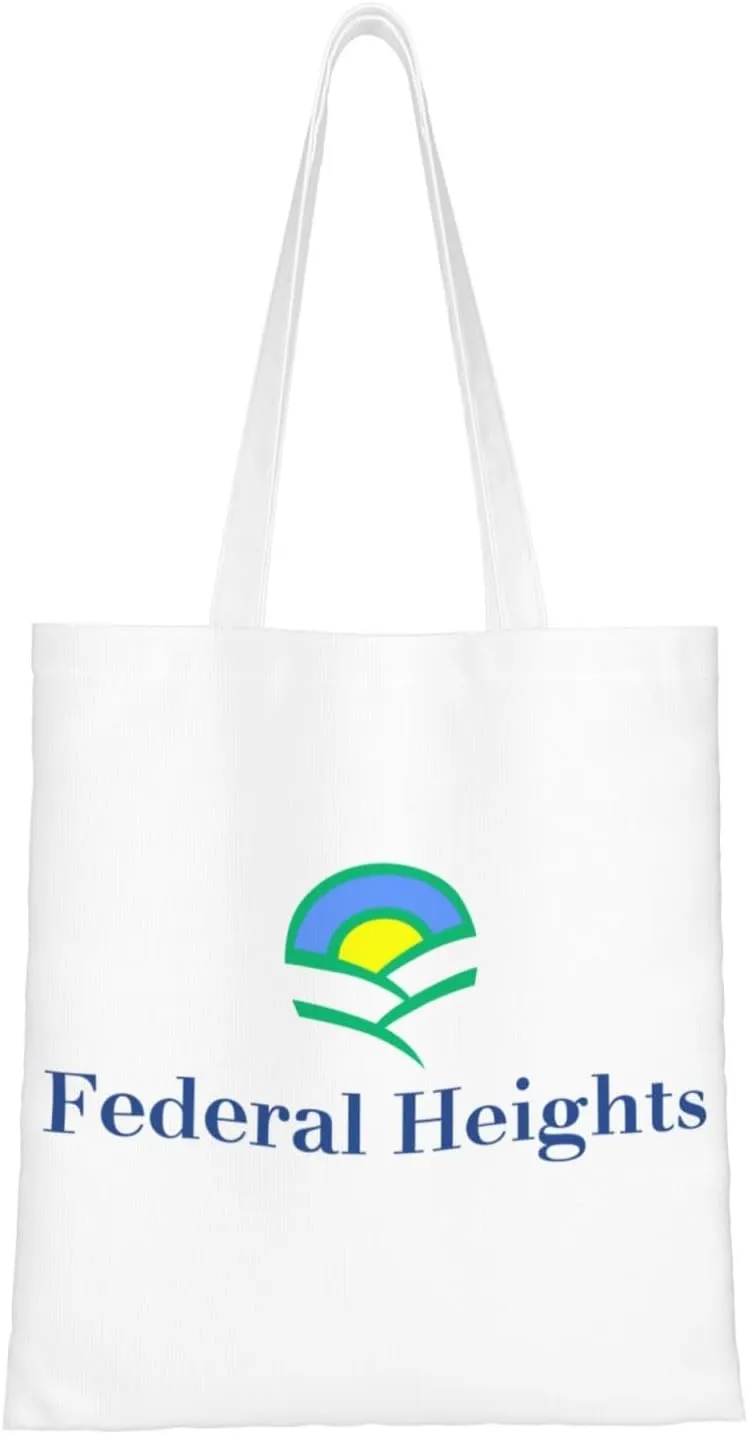 Flag Of Federal Heights, Colorado Tote Bag for Women Canvas Shopping Bags Reusable Beach Bag Grocery Bags Tote Shoulder Bag Gift Bags