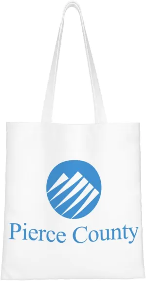 Flag Of Pierce County, Washington Tote Bag for Women Canvas Shopping Bags Reusable Beach Bag Grocery Bags Tote Shoulder Bag Gift Bags
