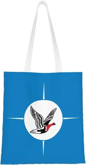 Flag Of Taymyr Autonomous Okrug Tote Bag for Women Canvas Shopping Bags Reusable Beach Bag Grocery Bags Tote Shoulder Bag Gift Bags