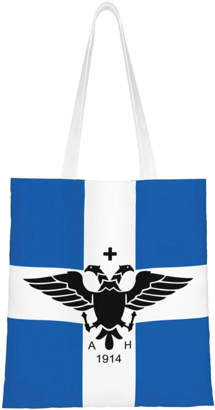 Flag of the Autonomous Republic of Northern Epirus Tote Bag for Women Canvas Shopping Bags Reusable Beach Bag Grocery Bags Tote Shoulder Bag Gift Bags