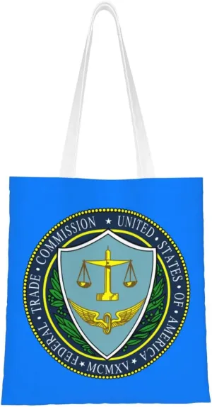 Flag of the United States Federal Trade Commission Tote Bag for Women Canvas Shopping Bags Reusable Beach Bag Grocery Bags Tote Shoulder Bag Gift Bags