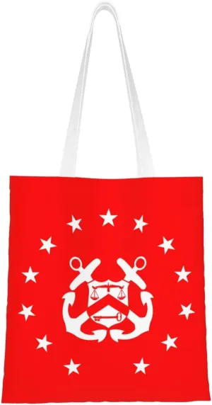 Flag of the United States Under Secretary of the Treasury Tote Bag for Women Canvas Shopping Bags Reusable Beach Bag Grocery Bags Tote Shoulder Bag Gift Bags