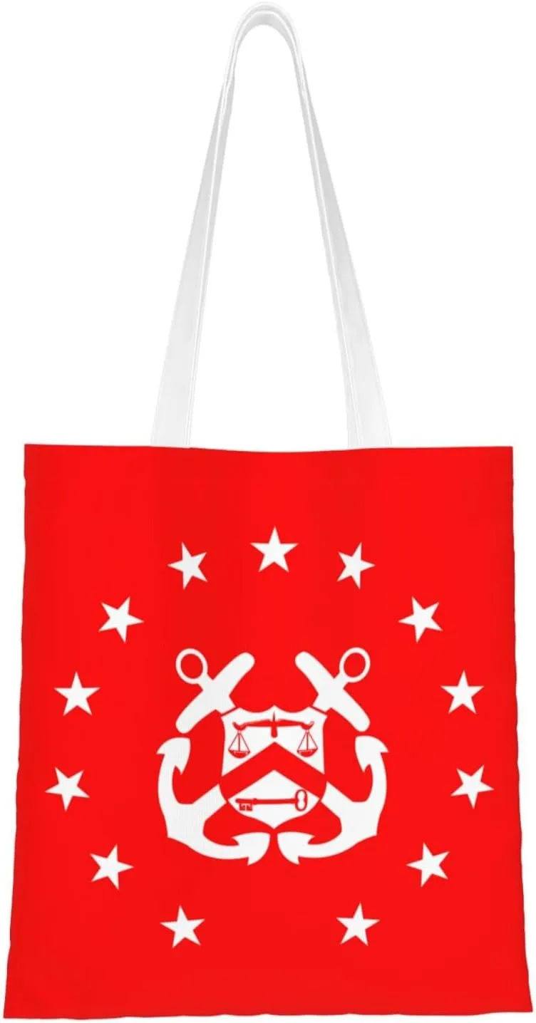 Flag of the United States Under Secretary of the Treasury Tote Bag for Women Canvas Shopping Bags Reusable Beach Bag Grocery Bags Tote Shoulder Bag Gift Bags