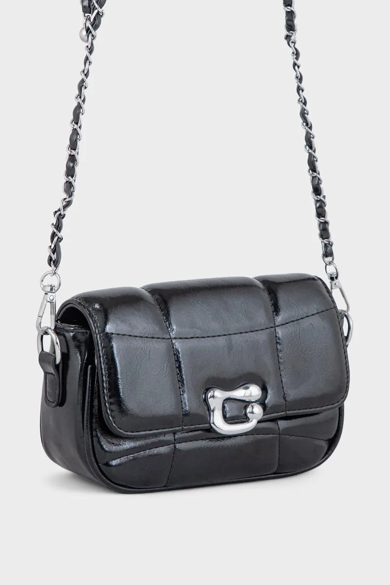 Flap Shoulder Bags BS2115-Black