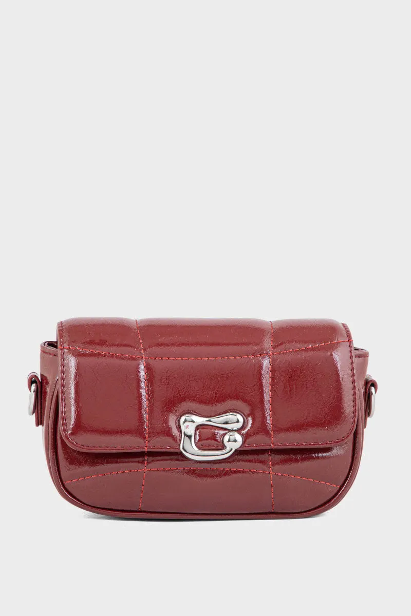 Flap Shoulder Bags BS2115-Maroon