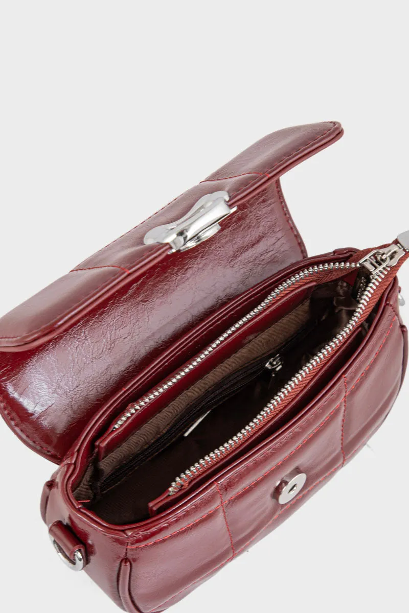 Flap Shoulder Bags BS2115-Maroon