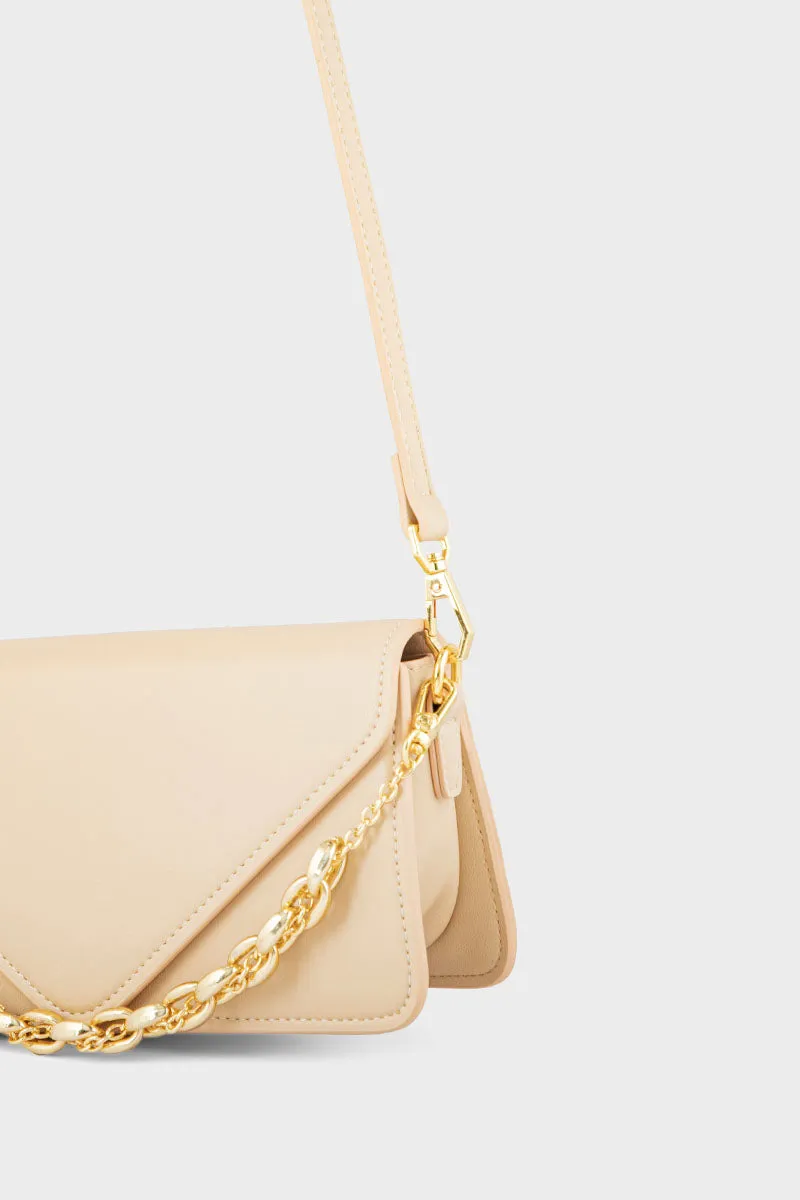Flap Shoulder Bags BS2123-Beige