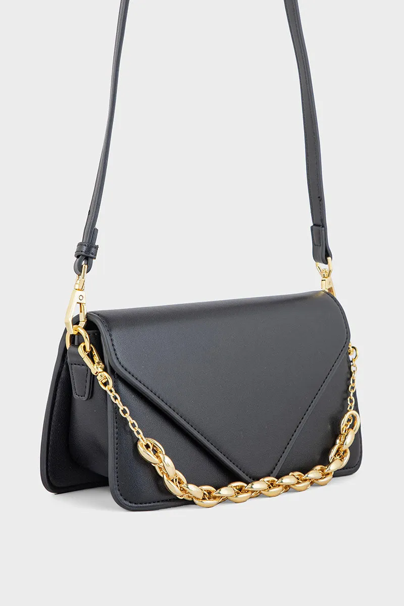 Flap Shoulder Bags BS2123-Black