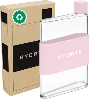Flat Water Bottle 13 oz - Leak Proof, Slim Design for Purse - Cute BPA-Free Square Bottle for Women and Men