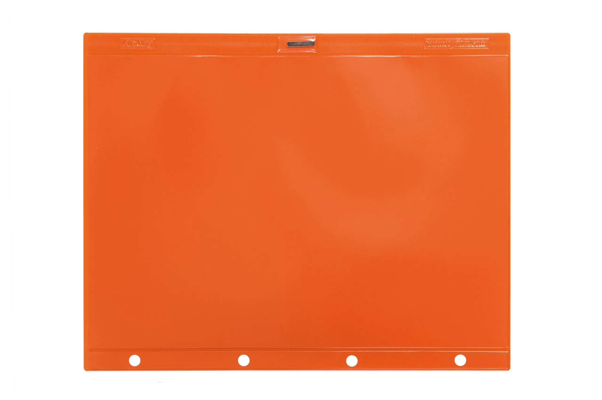 Flip-Mag document holders with adhesive edge and neodymium magnets