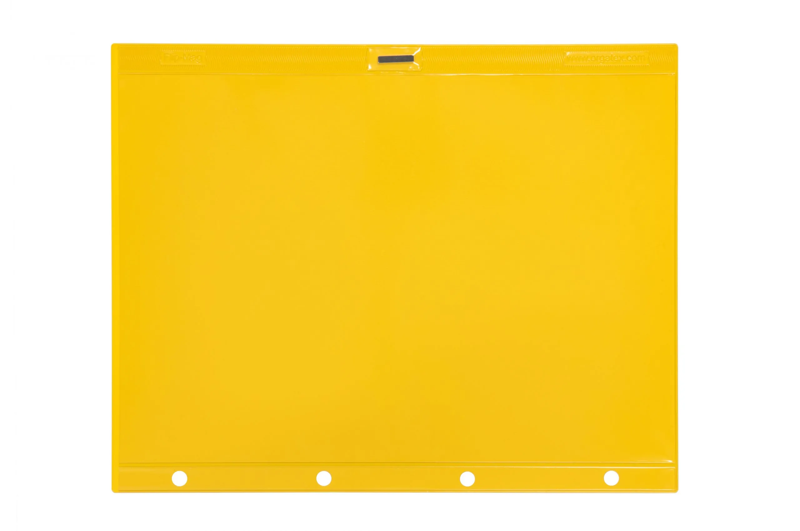 Flip-Mag document holders with adhesive edge and neodymium magnets