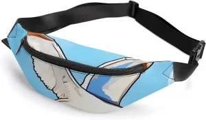 Flying Seagulls Belt Bag with Adjustable Strap, Lightweight Travel Crossbody Bags, Hands-Free Mini Fanny Packs in Running Gym