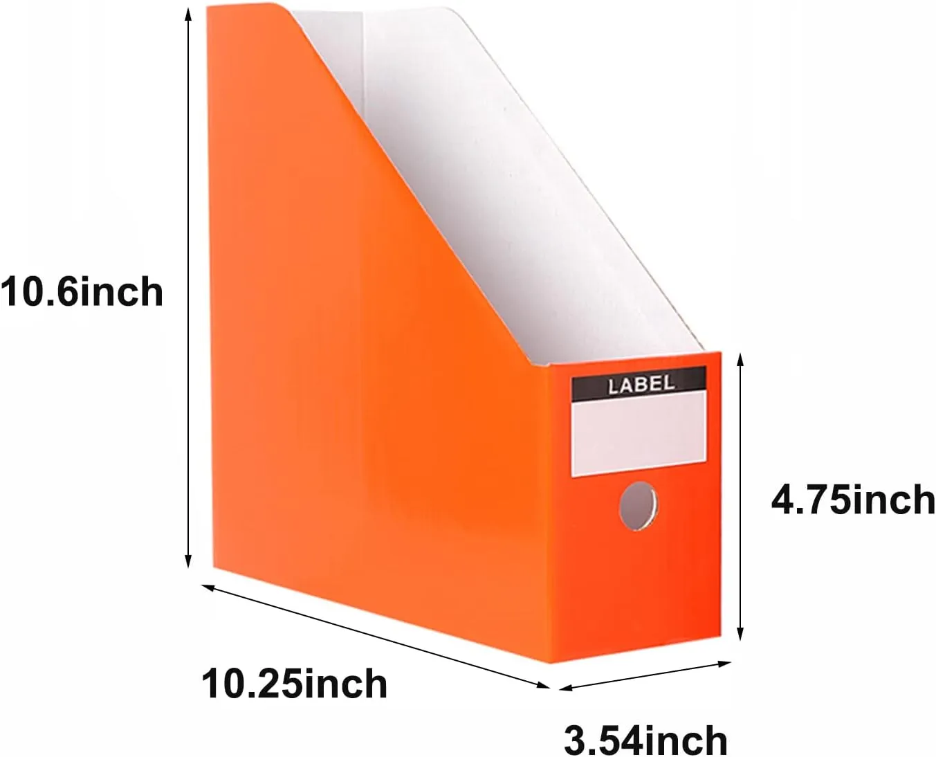 Foldable Desk File Holder Organizer Sturdy Cardboard Magazine Storage Box Document Rack with Blank Label Stickers for Home School Office (15, Multicolor)