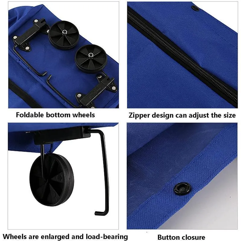 Foldable Shopping Cart 1PC 7Colours Trolley Bag