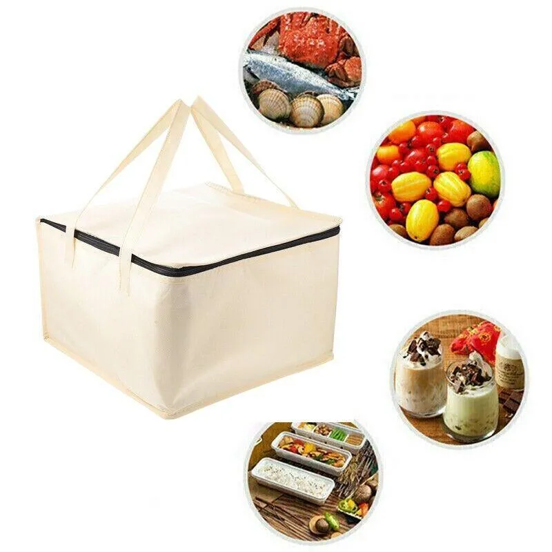 Food Delivery Insulated Bags 40*40*22cm 4Colours