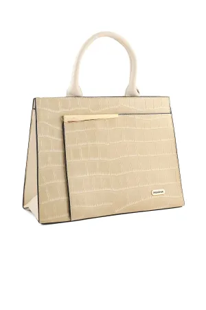 Formal Tote Hand Bags B14969-Beige