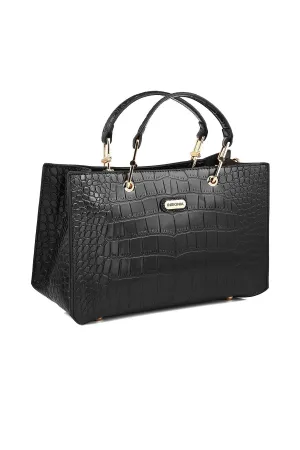 Formal Tote Hand Bags B15096-Black
