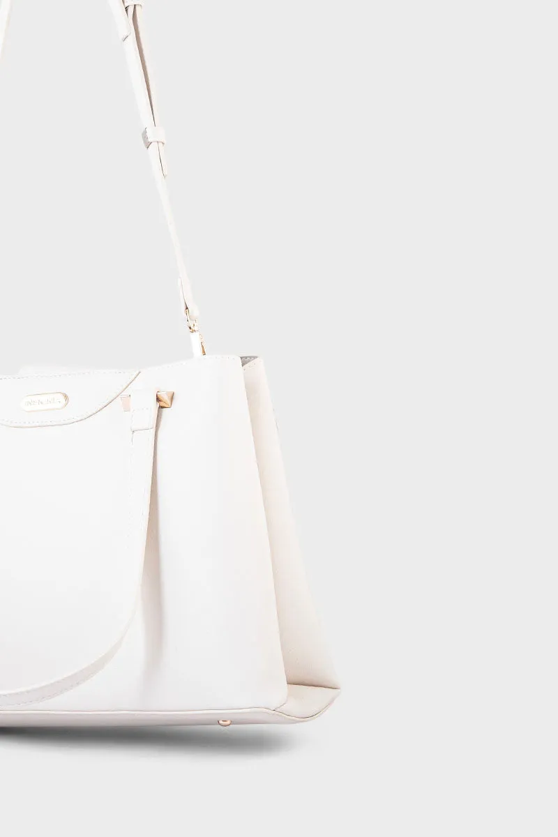 Formal Tote Hand Bags BS2058-White