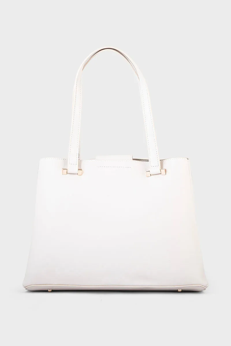 Formal Tote Hand Bags BS2058-White