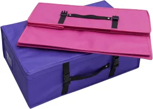 Foster-Stephens Carry on Travel Wedding Dress Garment Box, Foldable | Bridal Storage and Collapsable Travel Box | Gowns, Dresses, Formal Wear (Black)