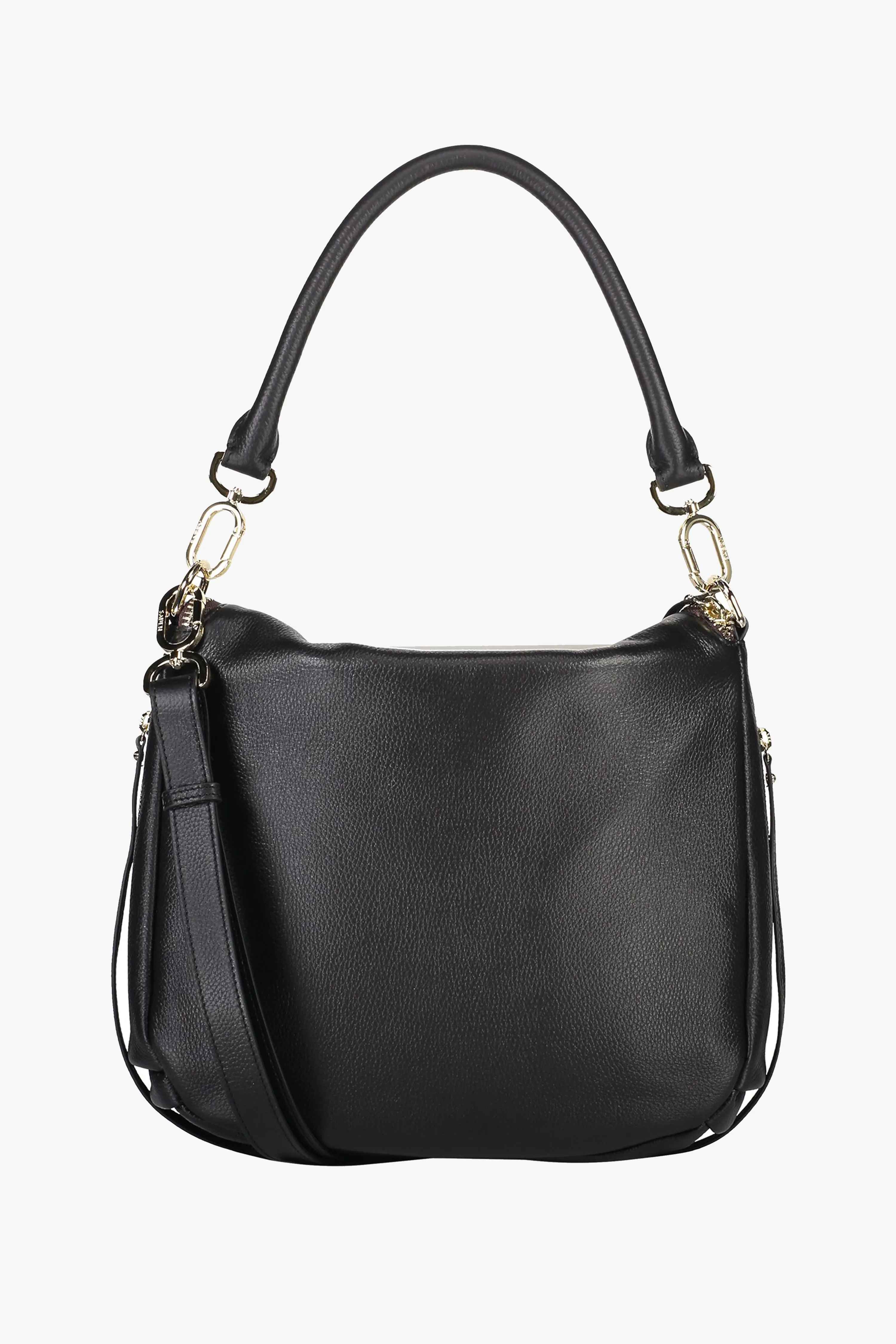 Frankie Fold Over Black Shoulder Bag
