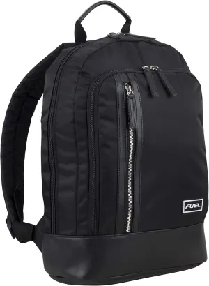 FUEL Millennial Slim Backpack with Trolley Sleeve, 16.5” Tall, Unisex - Black