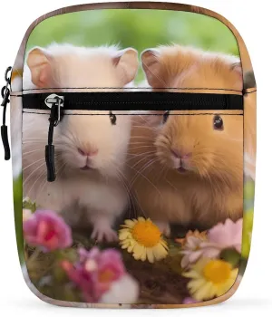FunnyStar Cute Guinea Pigs Crossbody Bag Small Shoulder Bag Adjustable Satchel Bag Travel Sling Purse